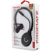 Promate Engage Bluetooth Headset Over The Head Headphone Noise Cancelling Mic & Built In Control Black - CompuMe